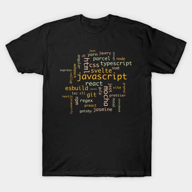 Front-end skills for javascript and react developers 2022 T-Shirt by orumcartoons